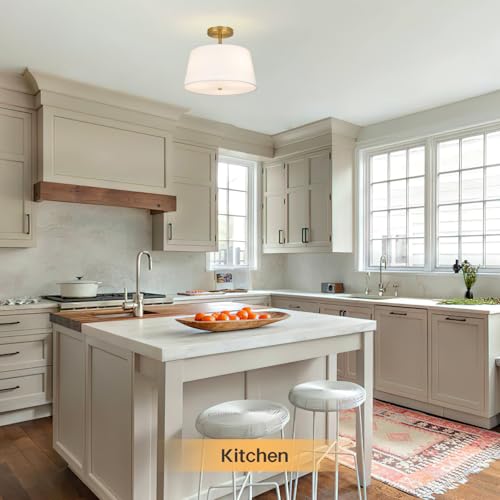 Modern Cone Shaped Semi Flush Mount Ceiling Light Fixture