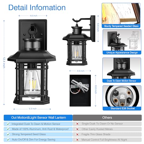 Outdoor Light Fixture With Motion Sensor
