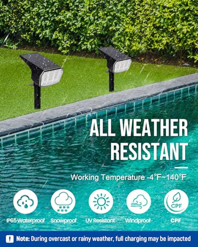 Solar Spot Lights Outdoor Waterproof (6 Count)