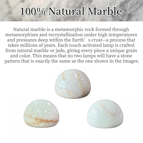 Natural Marble Lamp Cordless Touch Control Night Light 3