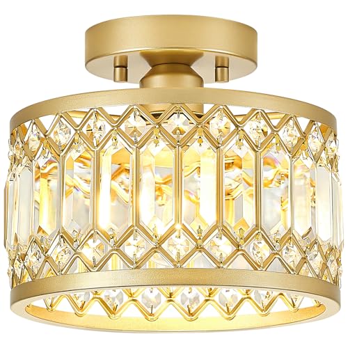 Crystal Gold Ceiling Light