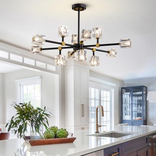 Modern Crystal Chandelier with 12 Lights