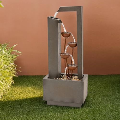 38 Inch Freestanding Sculptural Metal Multi