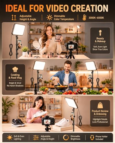 12 Inch Video Light Kit for Creators (2 Count)