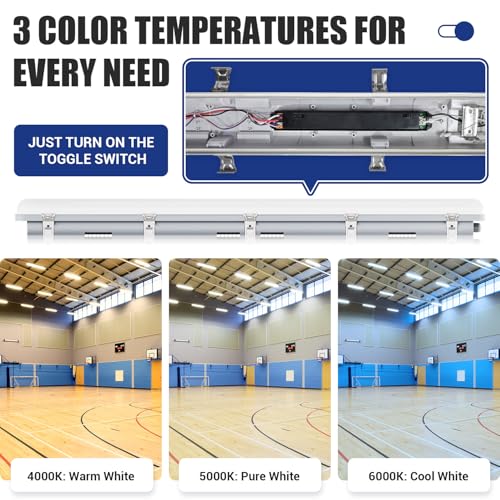 4FT LED Vapor Tight Light 60W (4 Count)