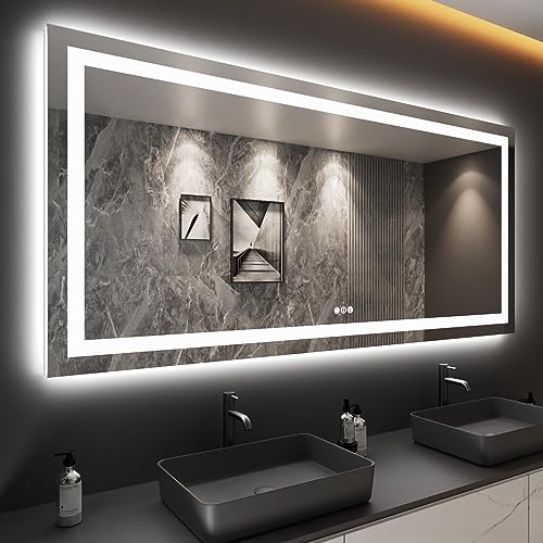 84"X40" LED Bathroom Mirror with Lights