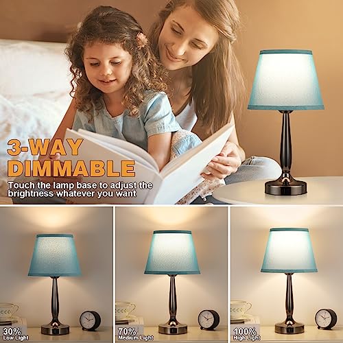Touch Bedside Lamp for Bedroom with USB C Port