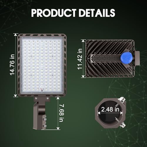 350W LED Parking Lot Light Dusk to Dawn Photocell Slip Fitter