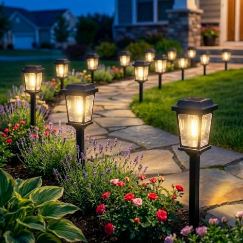 Solar Pathway Lights Outdoor 10 Pack (10 Count)