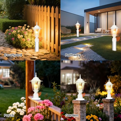 15"H Dusk to Dawn Outdoor Post Light