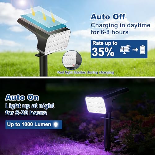 12 Pack Solar Spot Lights Outdoor Color Changing (12 Count)