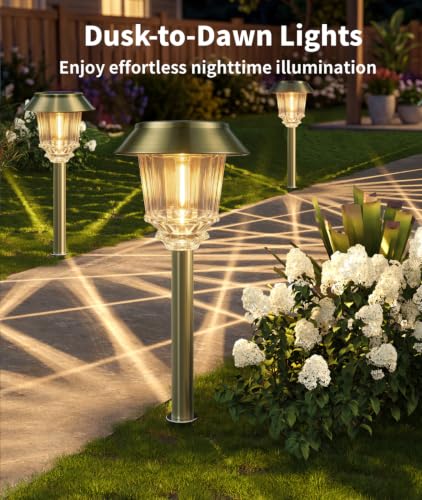 Solar Pathway Lights Outdoor (6 Count)