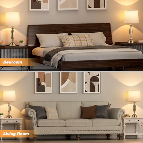 Bedroom Lamps for Nightstand (2 Count)