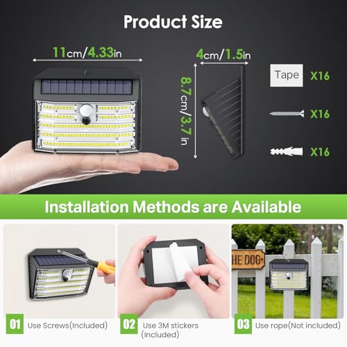 16 Packs] Solar Motion Lights Outdoor (16 Count)