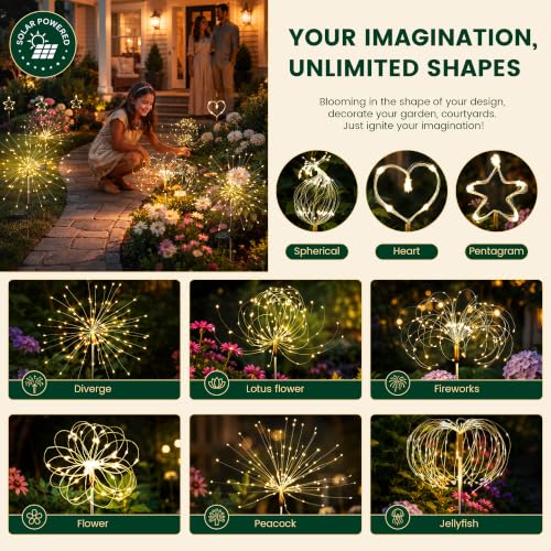 Solar Garden Lights Outdoor (2 Count)