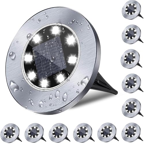 4.6 Inch Diameter Solar Ground Lights (12 Count)
