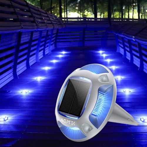 2 Colors in 1 Solar Driveway Lights 24 Pack with Ground Spike Design (24 Count)