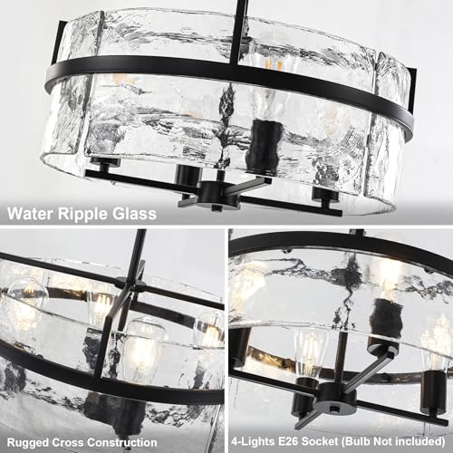 Black Drum Chandelier