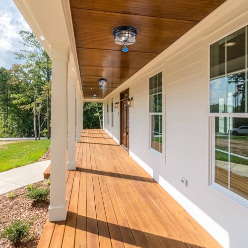 Motion Sensor Outdoor Flush Mount Ceiling Light