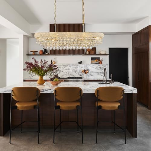Rectangle Crystal Chandeliers for Dining Room