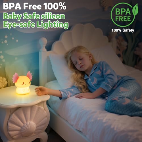 Axolotl Night Light for Kids