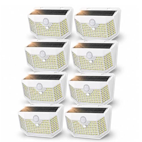 120 LED Solar Lights Outdoor with Motion Sensor (8 Count)