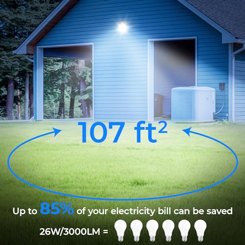26W LED Wall Pack Light with Dusk to Dawn Sensor 5000k Bronze 1Pack