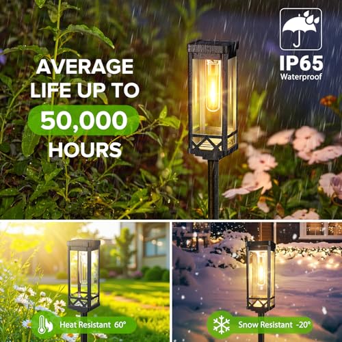 Taller Solar Pathway Lights Outdoor (2 Count)