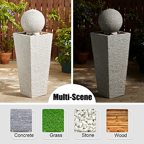 Outdoor Water Fountain with LED Light
