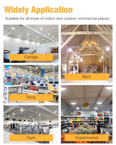 UFO LED High Bay Light 100W 11000LM 5000K High Bay LED Shop Lights