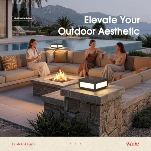 12" Square Solar Post Lights
