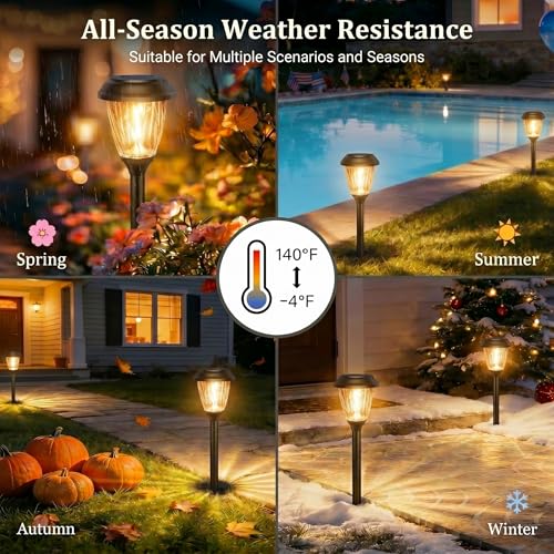 Solar Pathway Lights Outdoor 6 Pack (6 Count)