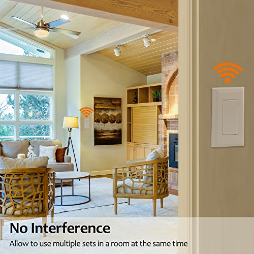 Wireless Light Switch Kit with Receiver