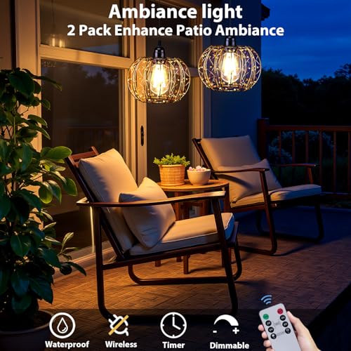 Battery Operated Hanging Chandelier Outdoor (2 Count)