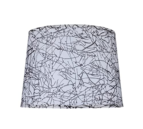 32148A Transitional Hardback Empire Shaped Spider Construction Lamp Shade in Black & White