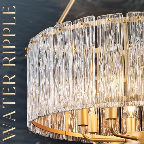 Modern 24.4" Crystal Glass Chandelier 8