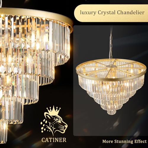 30" Modern Crystal Chandelier