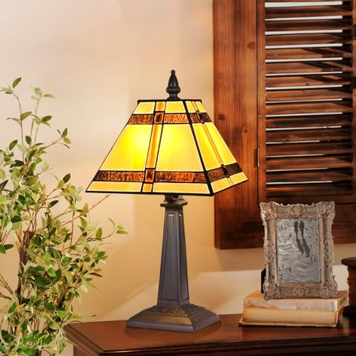 Tiffany Lamp Mission Style Stained Glass Table Lamp Small Desk Light