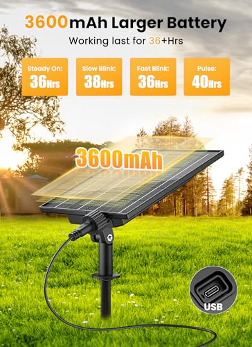 108FT 52LED Solar String Lights Outdoor with Remote & USB Port (108 Foot)