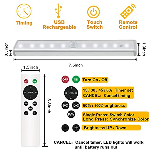 Remote Control Under Cabinet Lighting Wireless 6 Pack (6 Count)
