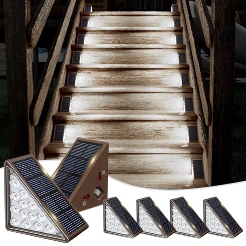 Solar Step Lights for Outside (6 Count)