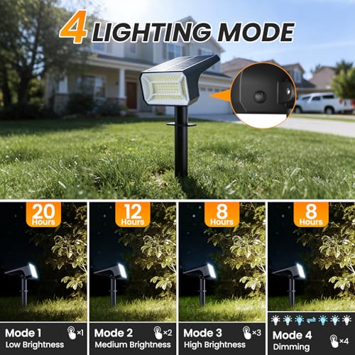 4 Pack Solar Spot Lights Outdoor Waterproof IP67 (4 Count)