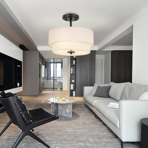 3 Light Semi Flush Mount Ceiling Light Fixture