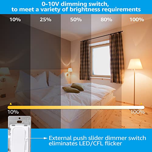 2-Pack 0-10V LED Dimmer Switch, Single-Pole or 3-Way Light Switch (2 Count)