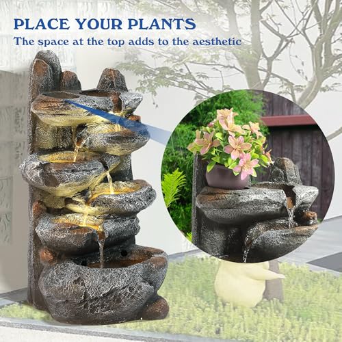 Outdoor Cascading Rock Water Fountain