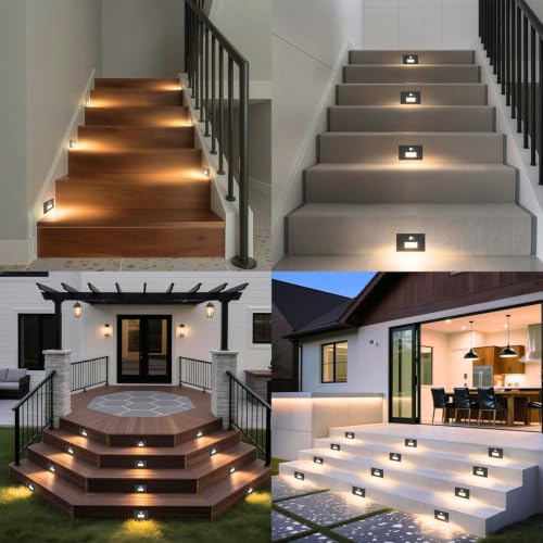 12 Pack 5CCT 120V Motion Sensor Step Lights (12 Count)