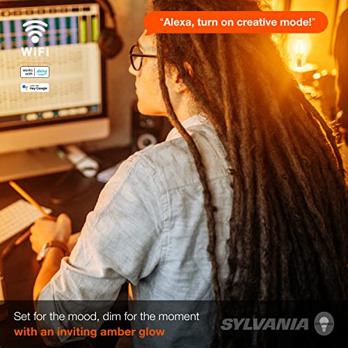 Sylvania WiFi LED Smart A19 Amber Finish Light Bulb
