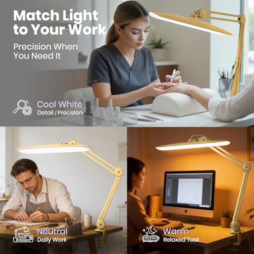XL 2200 Lumens 20W LED Desk Lamp with Clamp