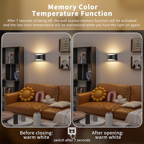 Black Modern LED Wall Sconce (2 Count)
