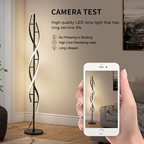 Spiral LED Floor Lamp for Bedroom
